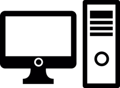 Desktop Computer Tracing Svg Vector, Free Vectors File